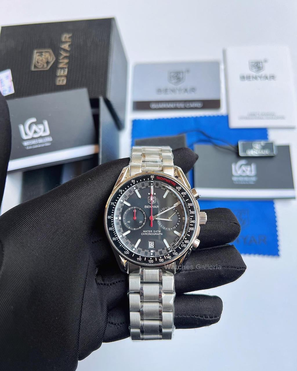Benyar Black Bay Chronograph Quartz (Black) BY5194