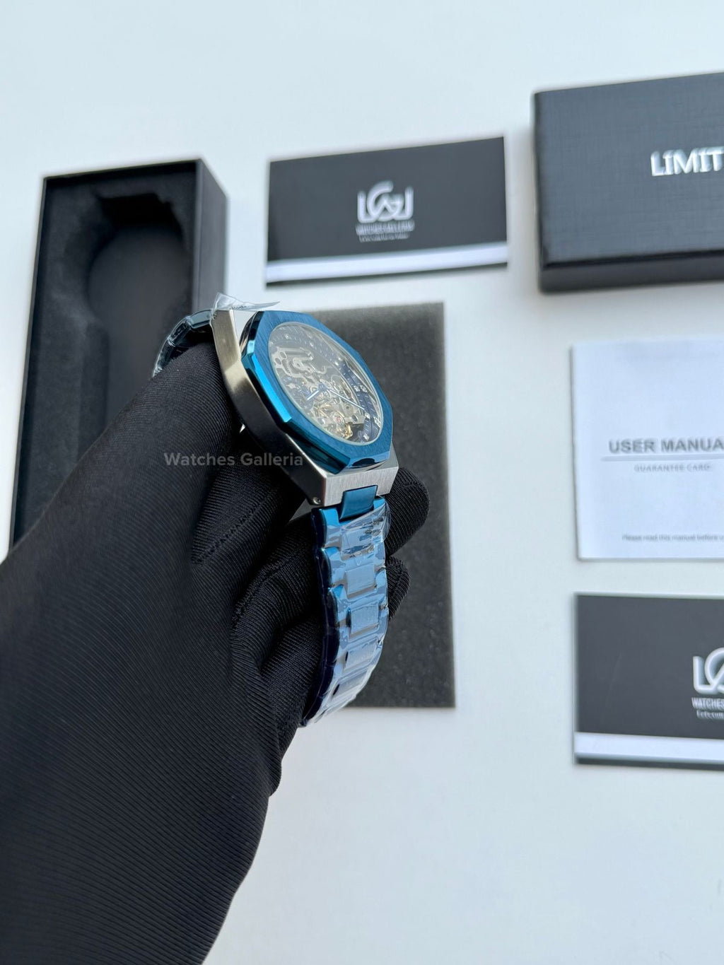 Forsining Royal Oak Skeleton Automatic (Silver/Blue) TM375G Watches Galleria