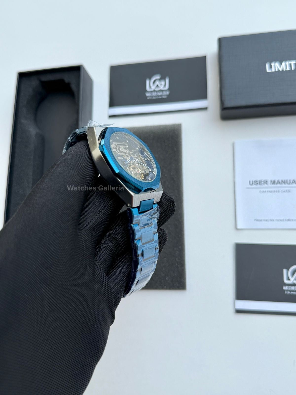Forsining Royal Oak Skeleton Automatic (Silver/Blue) TM375G Watches Galleria