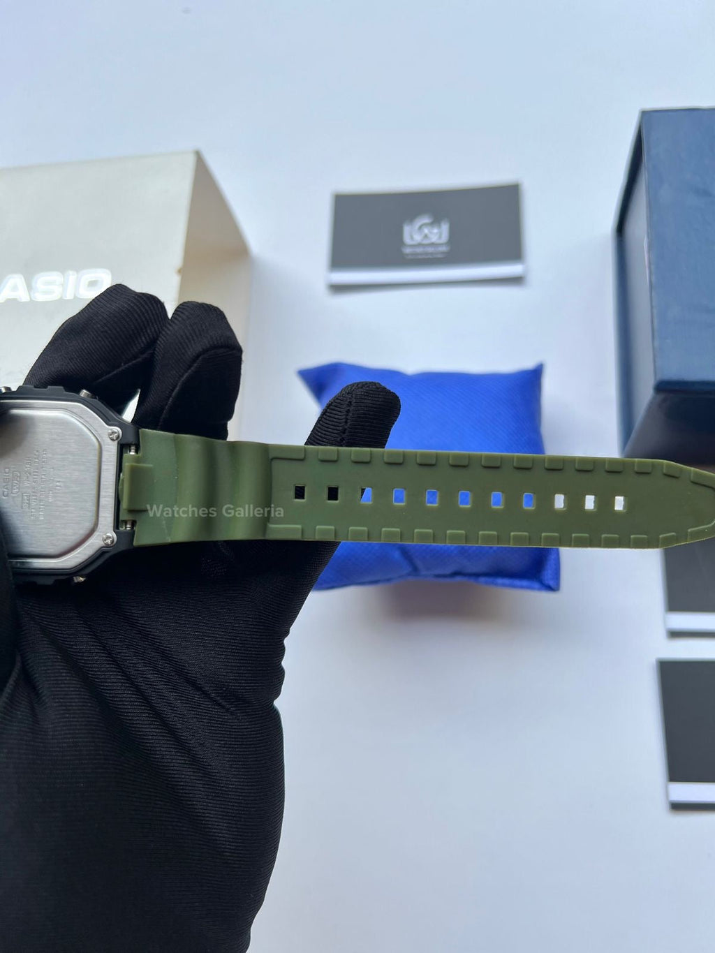 Casio Sports Digital Watch Green (White Display) W218H Watches Galleria