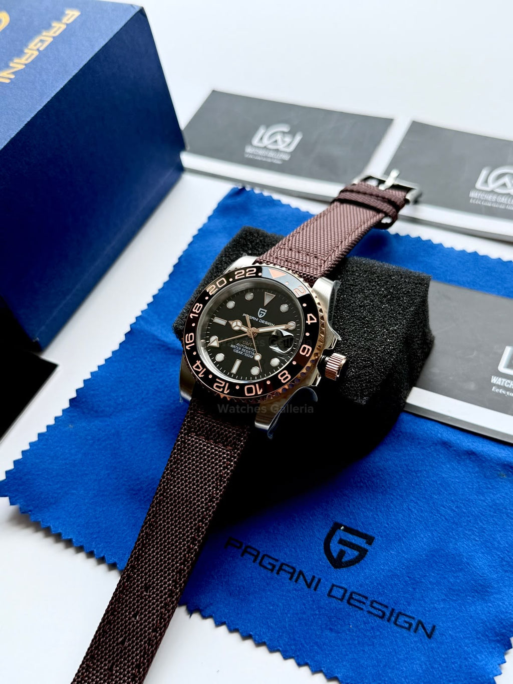 Pagani Design PD1662 GMT Master II Rootbeer Automatic GMT Watch – Limited Edition, Two-Tone Jubilee Stainless Steel Bracelet, Ceramic Rotating Bezel, Sapphire Crystal & Dual Time Zone
