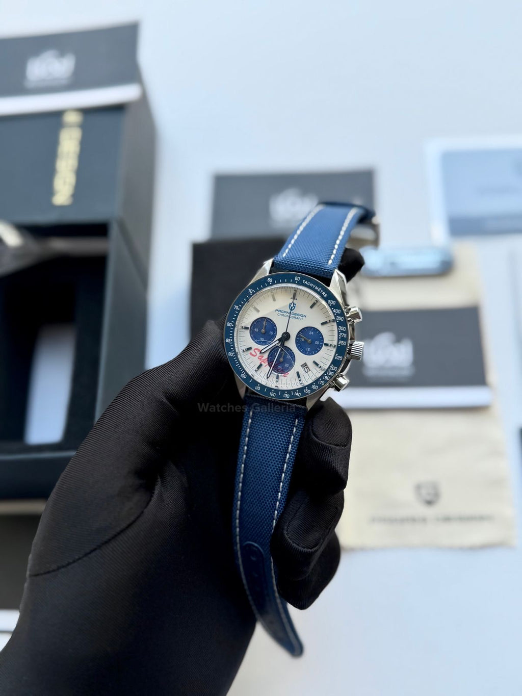 Pagani Design PD1701 Speedmaster Moonwatch Blue 40mm Chronograph – Seiko VK63 Quartz | Sapphire Crystal | 100M WR
