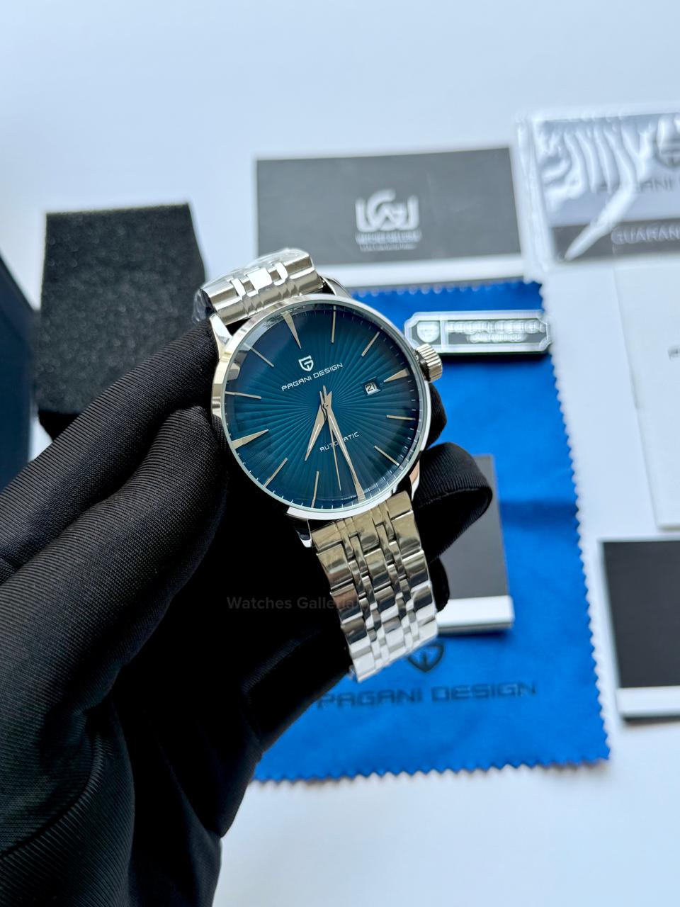 Pagani Design PD2770 Cocktail Black Dial Automatic Watch – Complete Calendar | Seagull 2813 | Leather Strap | Pagani Design Cocktail Watch | Buy Pagani Design in Pakistan