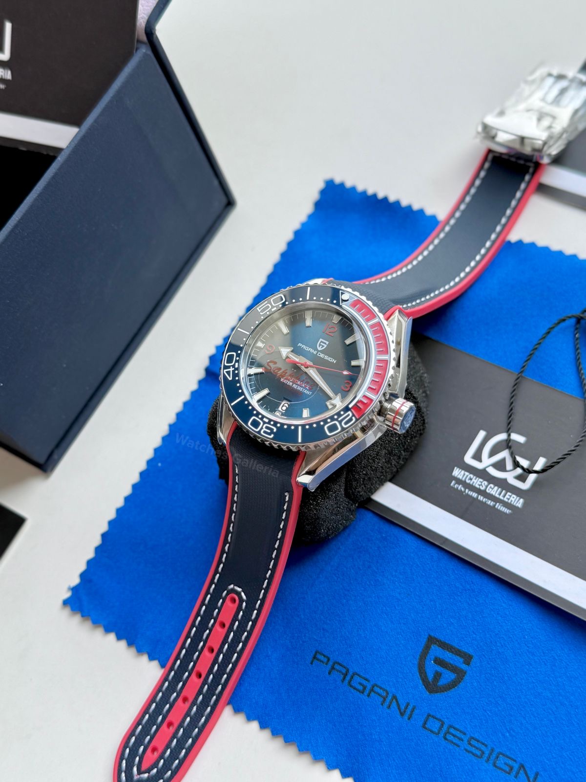 Pagani Design Sea Master Planet Ocean Automatic PD1679 (Blue/Red) Pagani Design in Pakistan