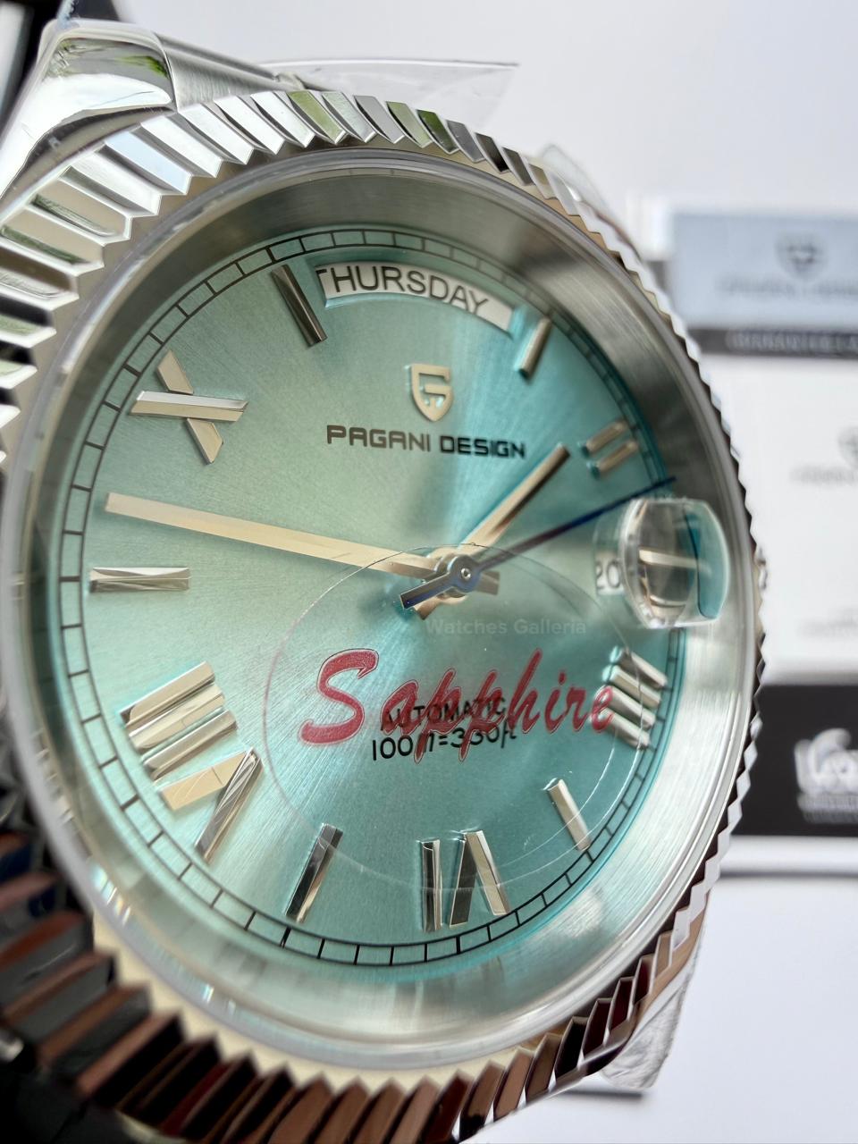 Pagani Design PD1783 Date Day Ice Blue Jubilee Edition Automatic Watch | Seiko NH36A | Sapphire Crystal | 100M Waterproof | Pakistan