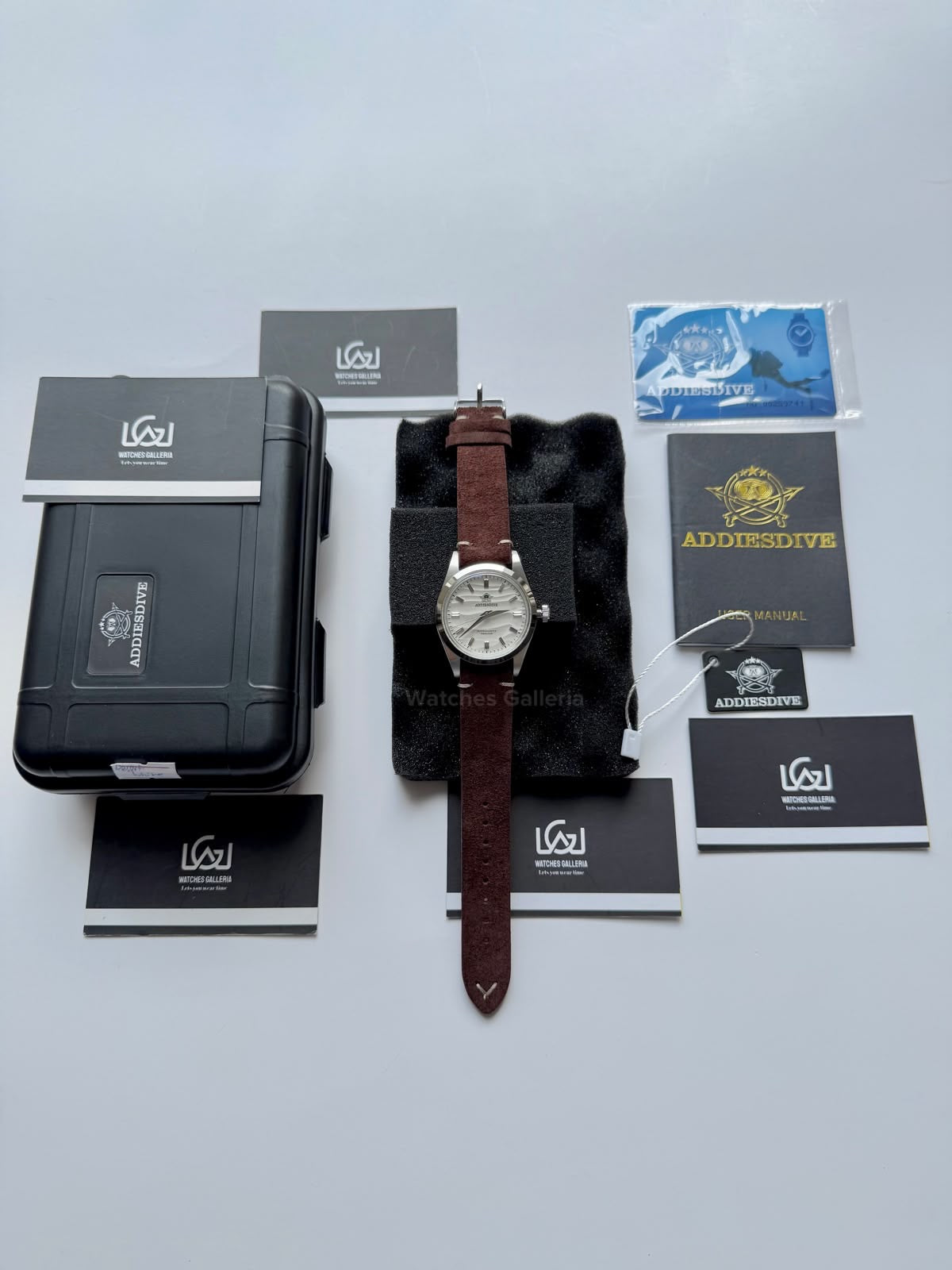 Addiesdive AD2030 Desert White Unisex Watch – 36mm Classic Desert Dial, Japan VH31 Quartz Movement, Blue Anti-Glare Mineral Glass & Genuine Suede Leather Strap