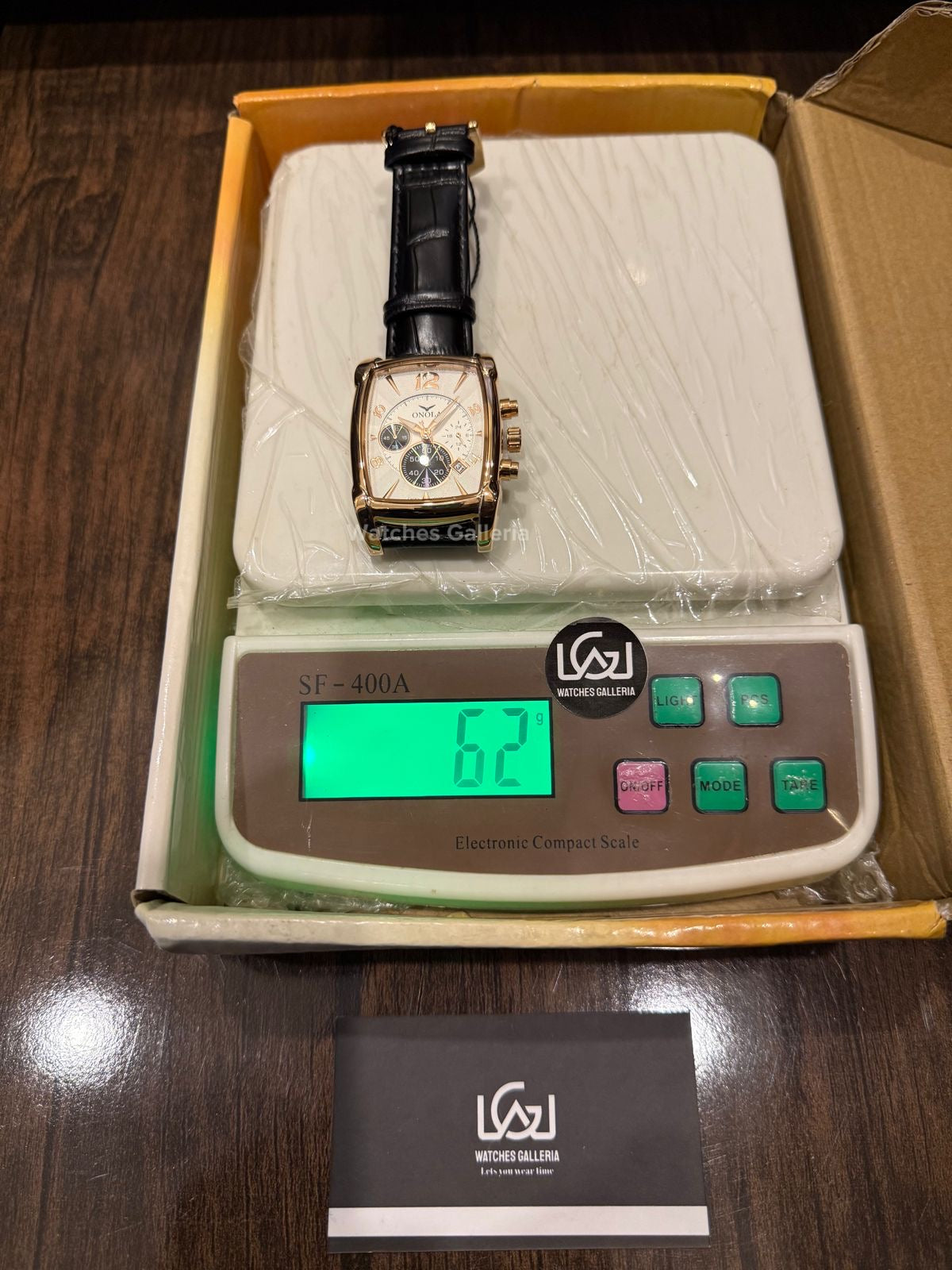 Onola Square Chronograph Quartz (Black Rose Gold) ON6818 Watches Galleria