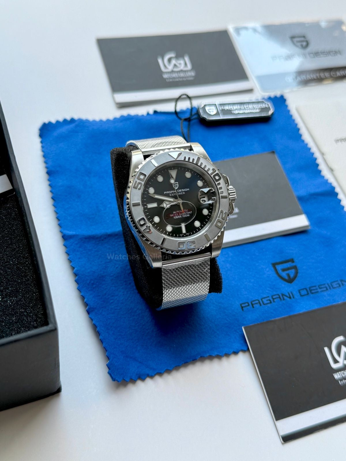 Pagani Design PD1651 YachtMaster Deep Sea 40mm Automatic – Seiko NH35A Japan Movement | Sapphire Crystal | 100M WR | Mesh Bracelet