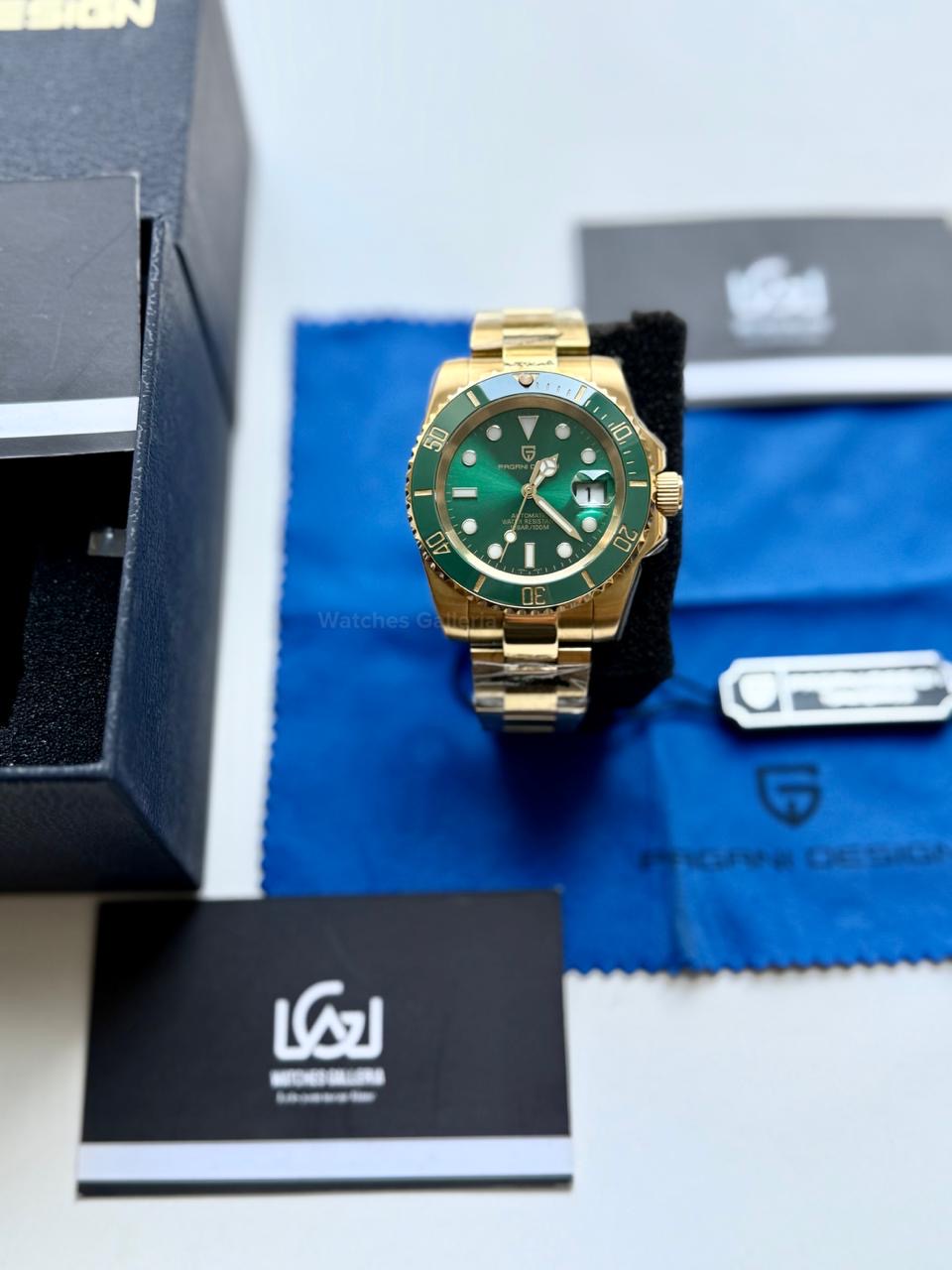 Pagani Design PD1661 Submariner Hulk (Gold Green) Pagani Design in Pakistan