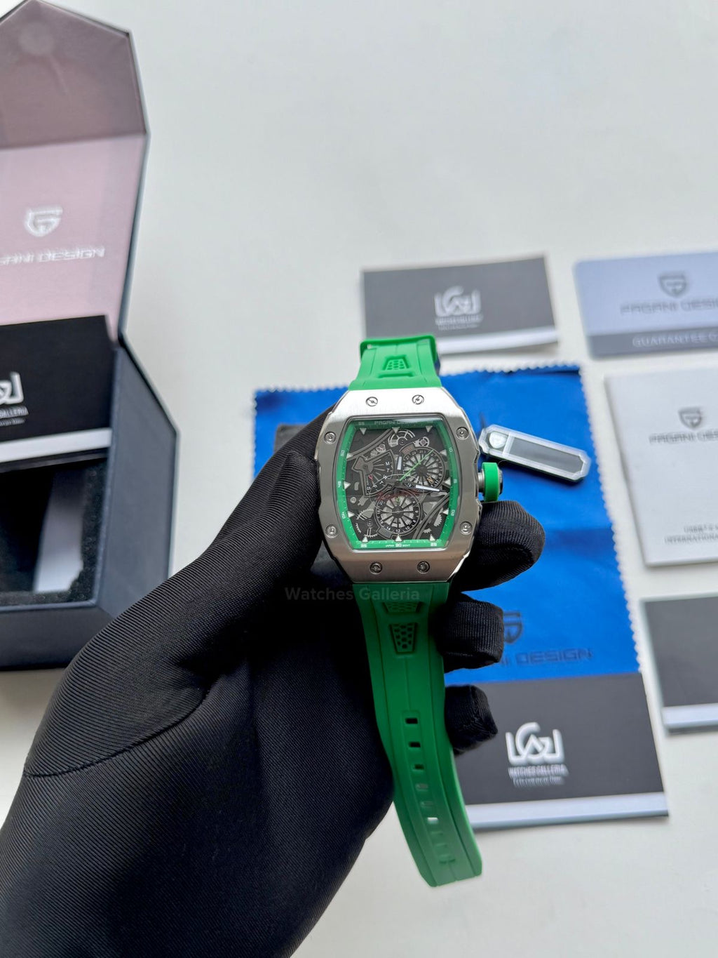 Pagani Design Tonneau Calendar Quartz PDys012 (Green) Pagani Design in Pakistan