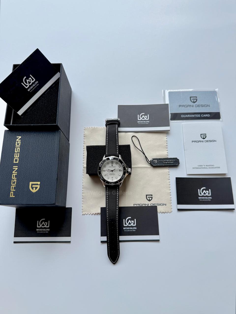 Pagani Design PD1685 Seamaster Diver White Automatic Watch – 200M Sapphire Crystal NH35A/Miyota Luxury Dive Watch in Pakistan | Watches Galleria
