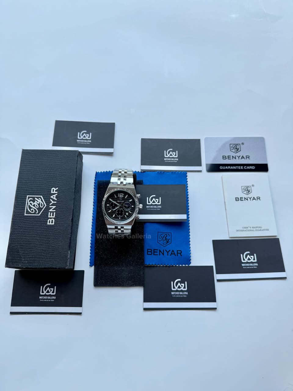 Benyar BY5225 Land Dweller Chronograph Black Dial Luxury Men’s Watch in Pakistan – Japanese Quartz Stainless Steel Watch
