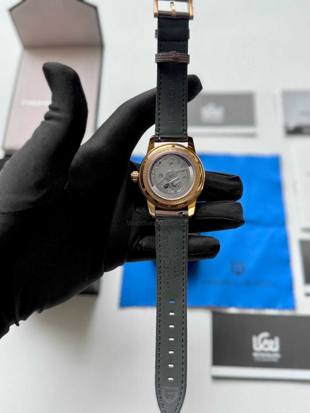 Pagani Design PDys021 Moonphase Flywheel Automatic Latest Watch (Brown/Rose Gold) PD-YS021 Pagani Design in Pakistan