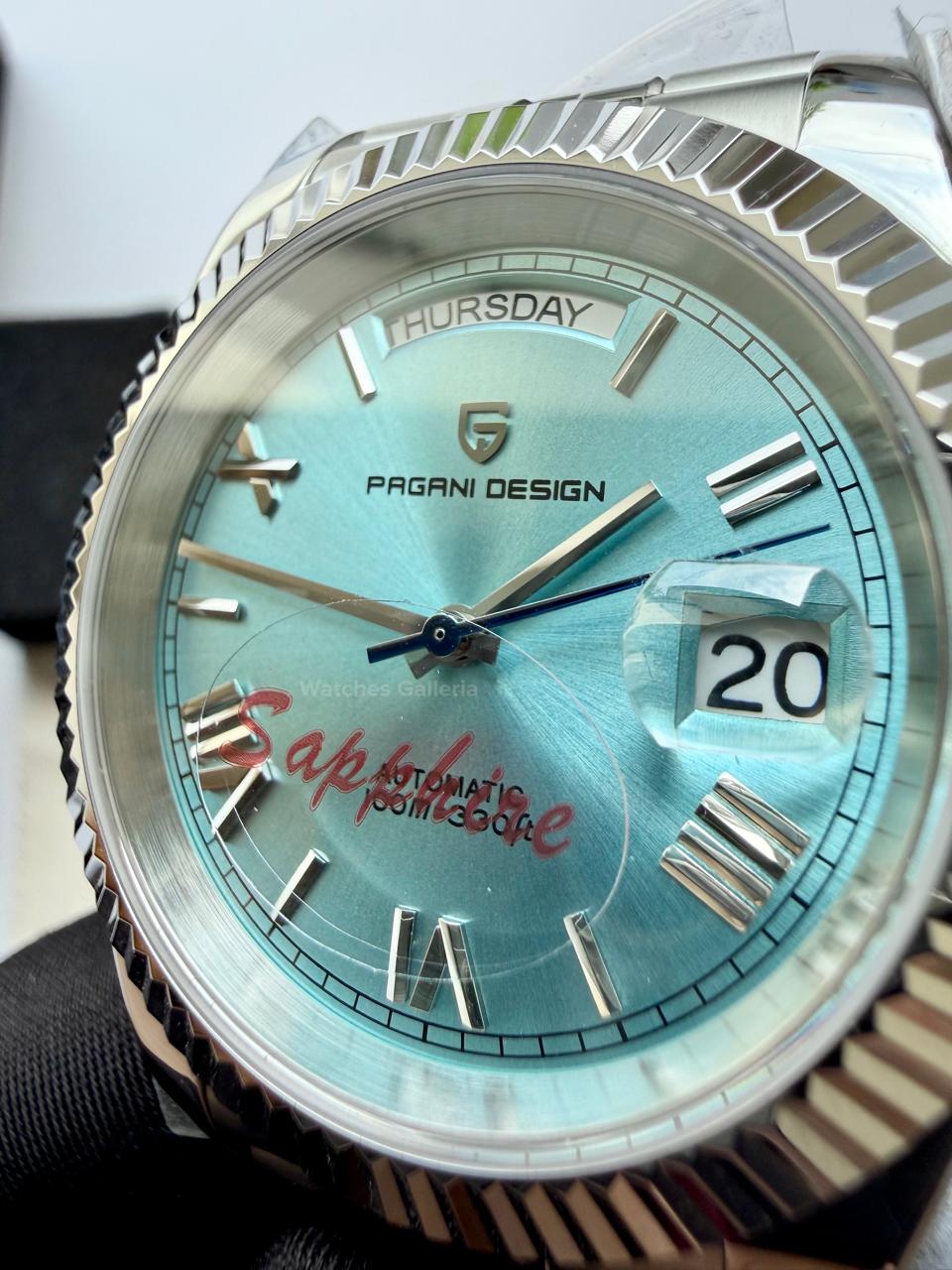 Pagani Design PD1783 Date Day Ice Blue Jubilee Edition Automatic Watch | Seiko NH36A | Sapphire Crystal | 100M Waterproof | Pakistan