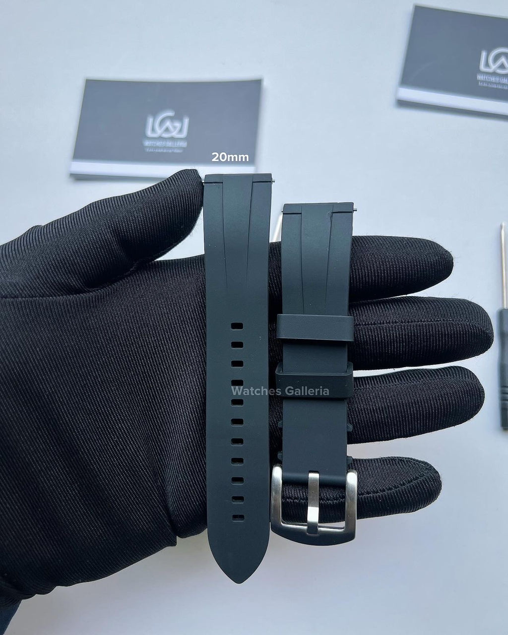 Rubber Straps Quick Release (Black Black Buckle) 20mm or 22mm