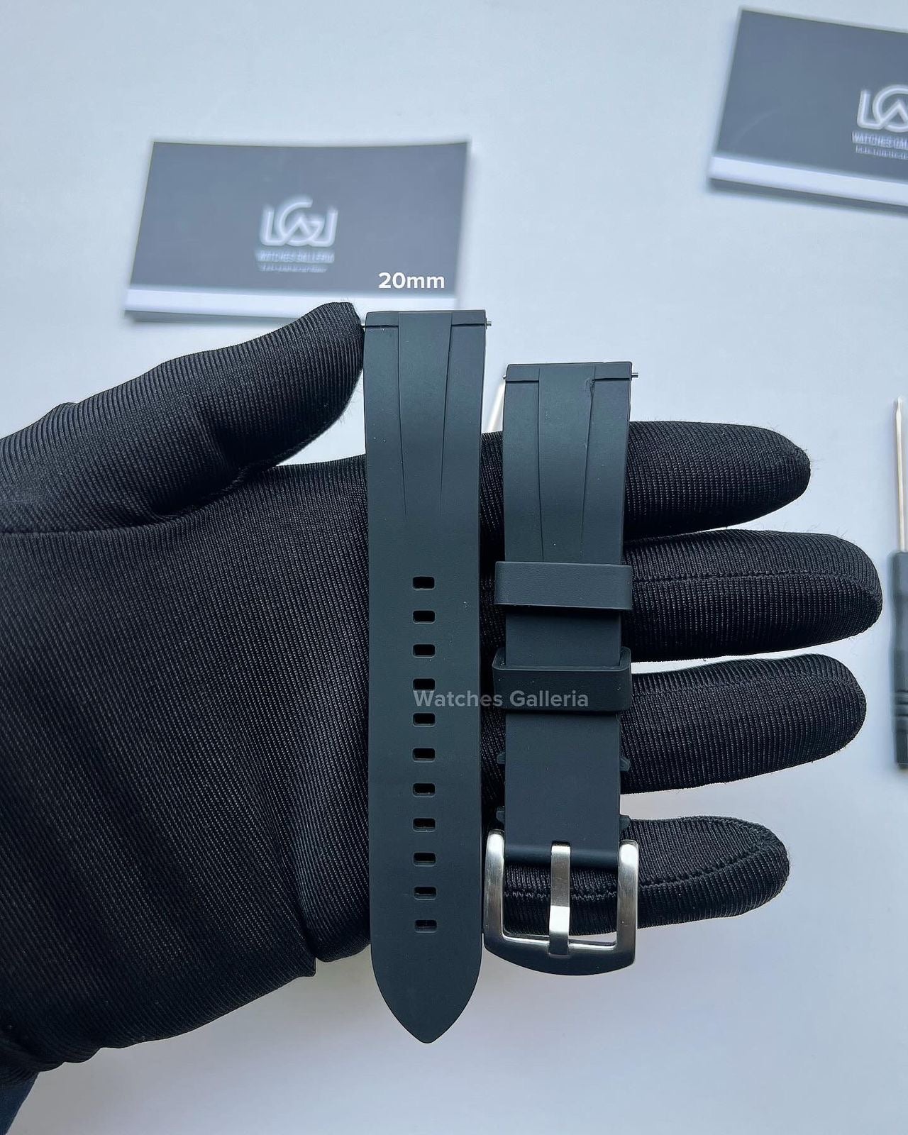Rubber Straps Quick Release (Black Black Buckle) 20mm or 22mm