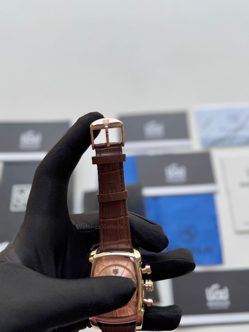 Benyar BY5113 Square Chronograph (Brown/Rose Gold) Benyar Watch Pakistan