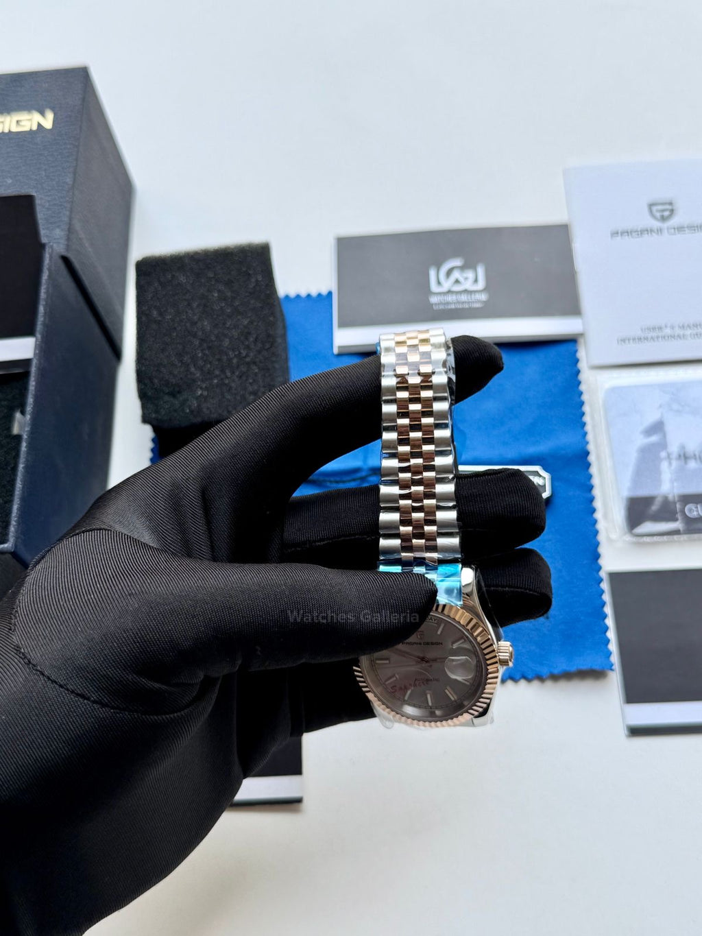 Pagani Design PD1752 Date Day Automatic (Two Tone Silver) New Release Pagani Design in Pakistan