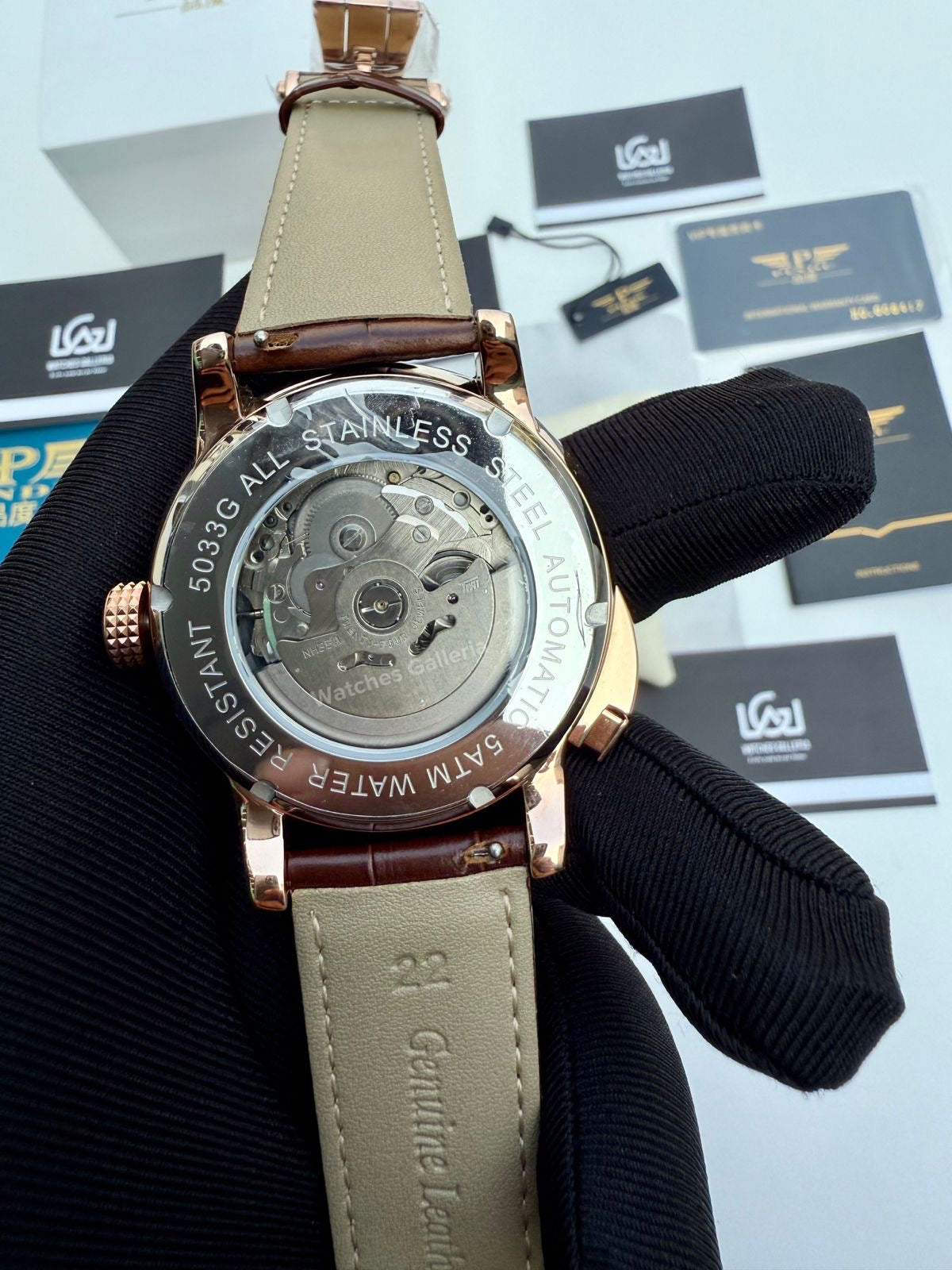 Pindu Design Casino Tourbillon Roulette Button Automatic (Brown) P6628 Watches Galleria