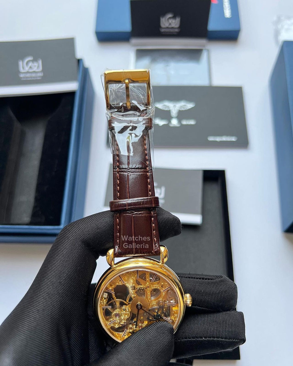 Sugess Skeleton Slimmaster Manual Wind (Brown Gold) SU3600 (Discontinued)