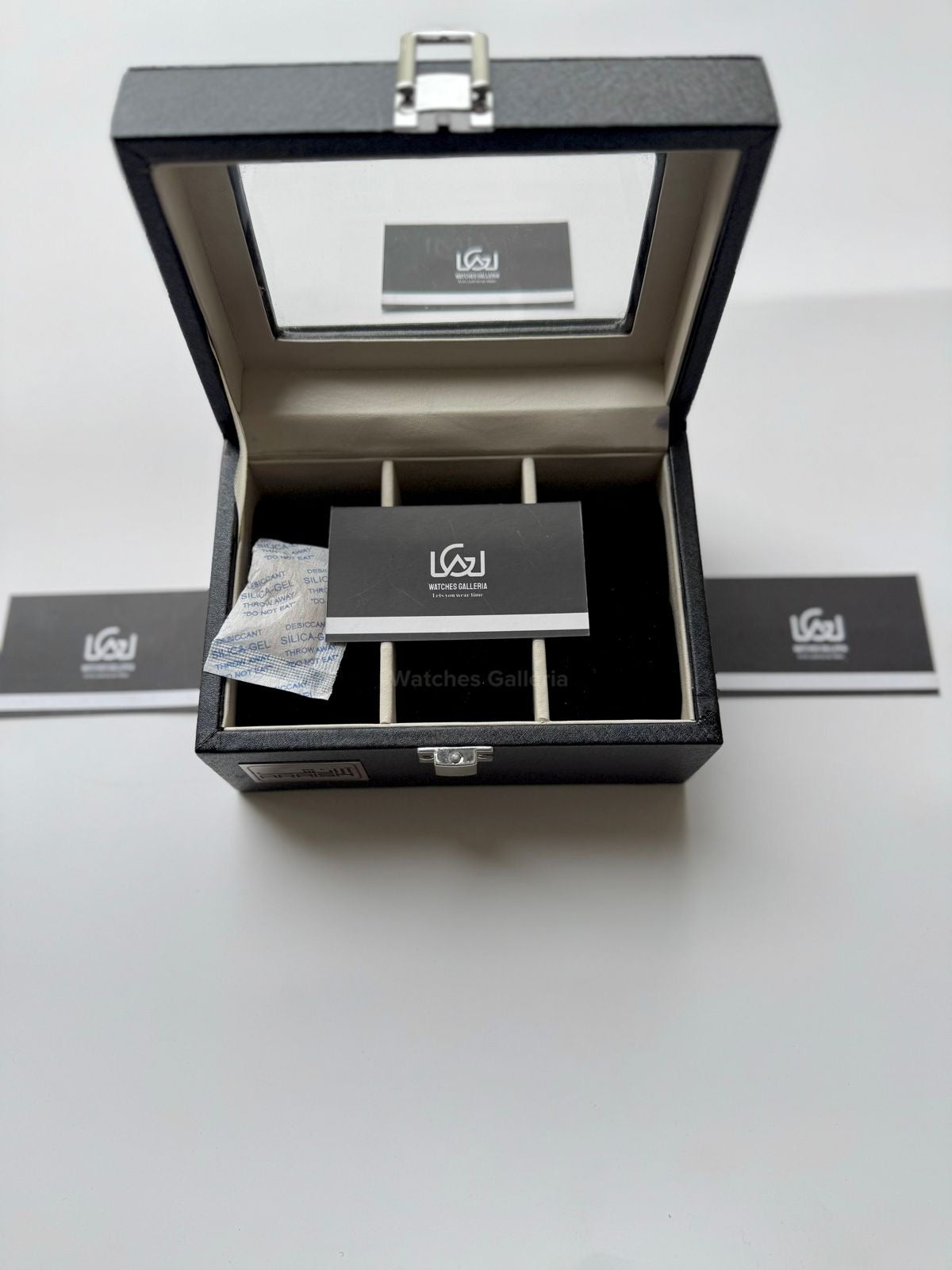 Watch Organizer Box (Black/White) | 3 Slots Watch Box | Watch Storage Box | Watch Box