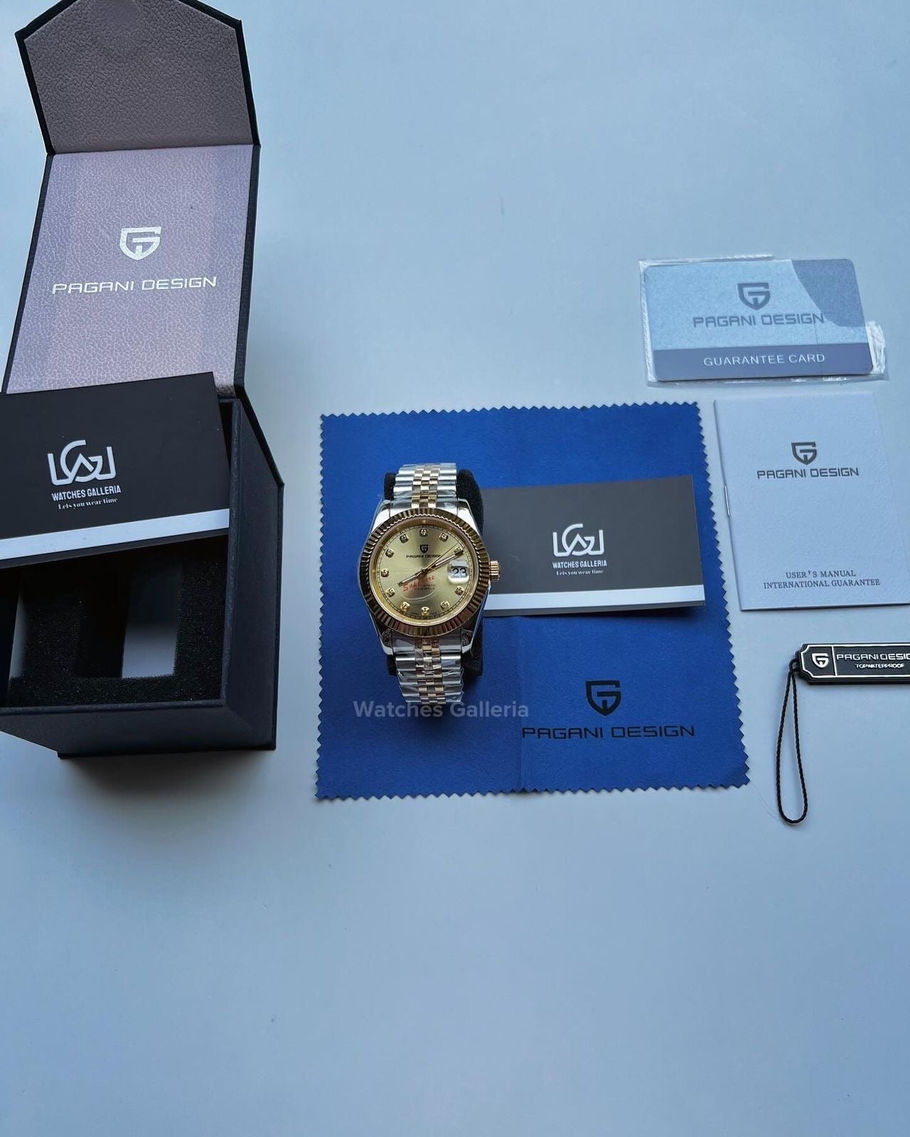 Pagani Design DateJust Stones Dial Automatic (Gold) PD1645 Watches Galleria