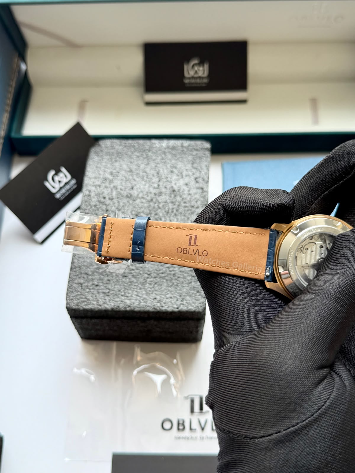 OBLVLO GC (Blue Rose Gold Black) Grand Complications Celestial Automatic Watch Brown & Black Dial with Rose Gold Details, Moving Constellation & Earth Display – OBLVLOGC | Oblvlo