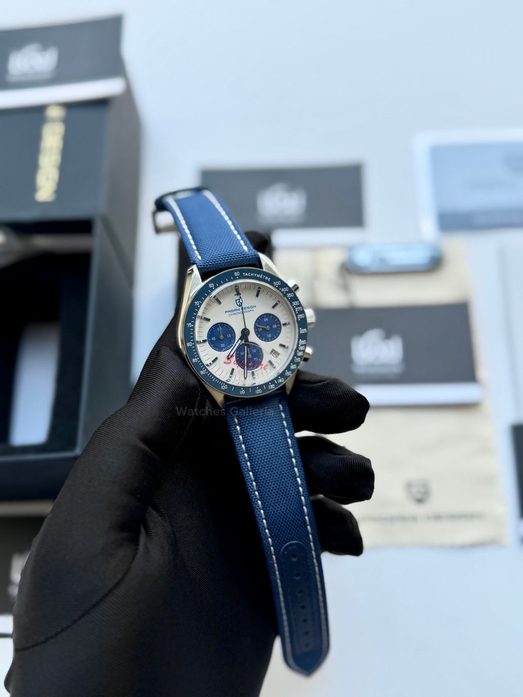 Pagani Design PD1701 Speedmaster Moonwatch Blue 40mm Chronograph – Seiko VK63 Quartz | Sapphire Crystal | 100M WR