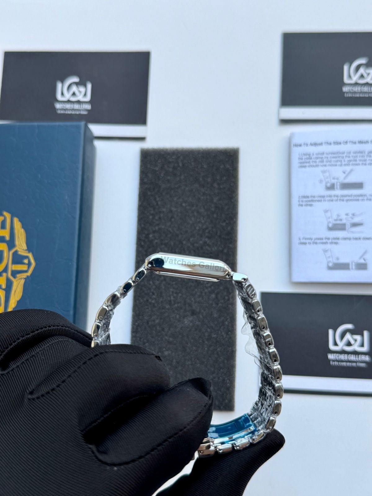 Lige 89156 Tank Women Watch Quartz (Silver/Blue) Lige Women Watch