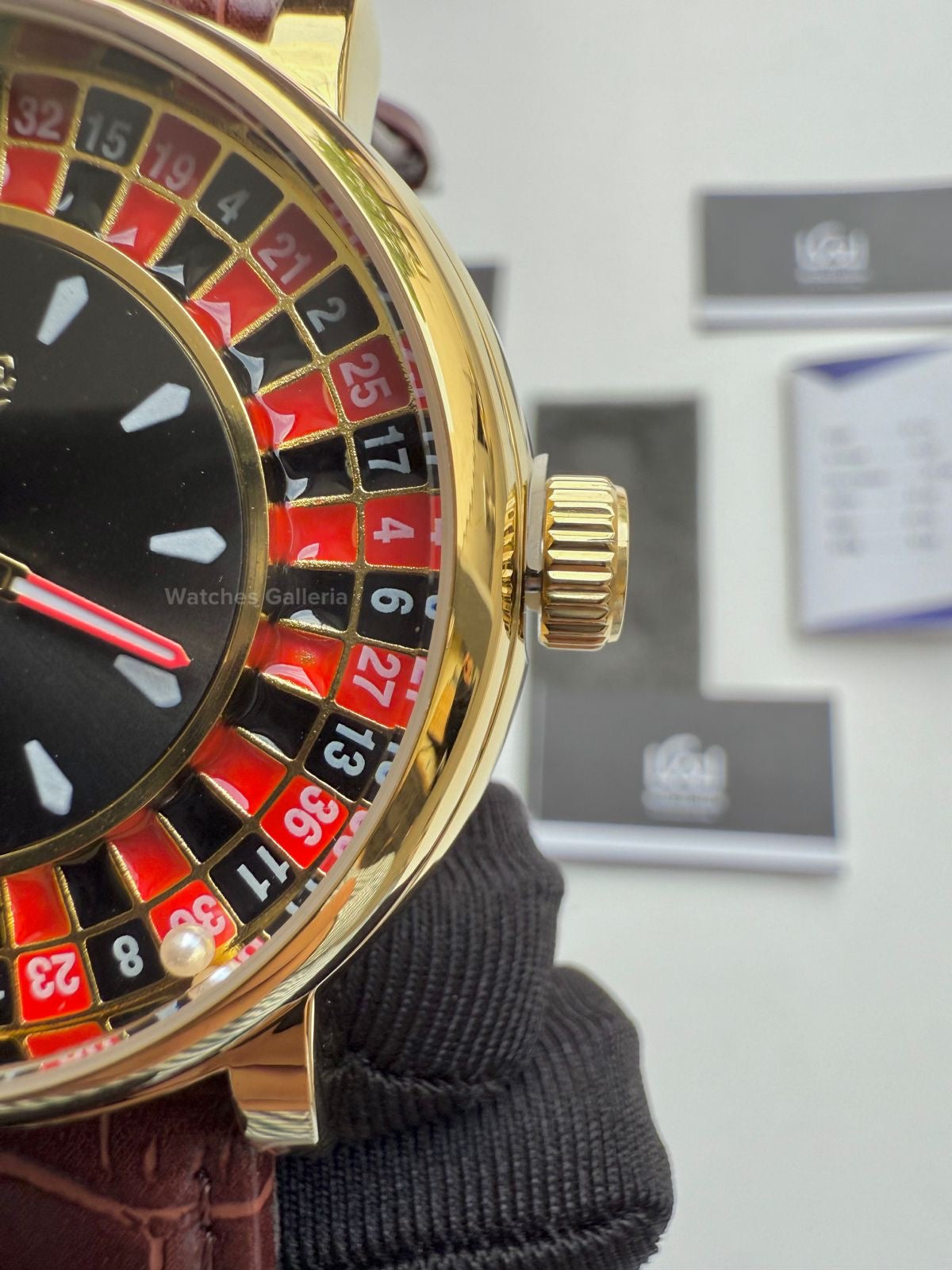 Lige Casino Watch Quartz (Brown-Yellow Gold) LG89161 Watches Galleria