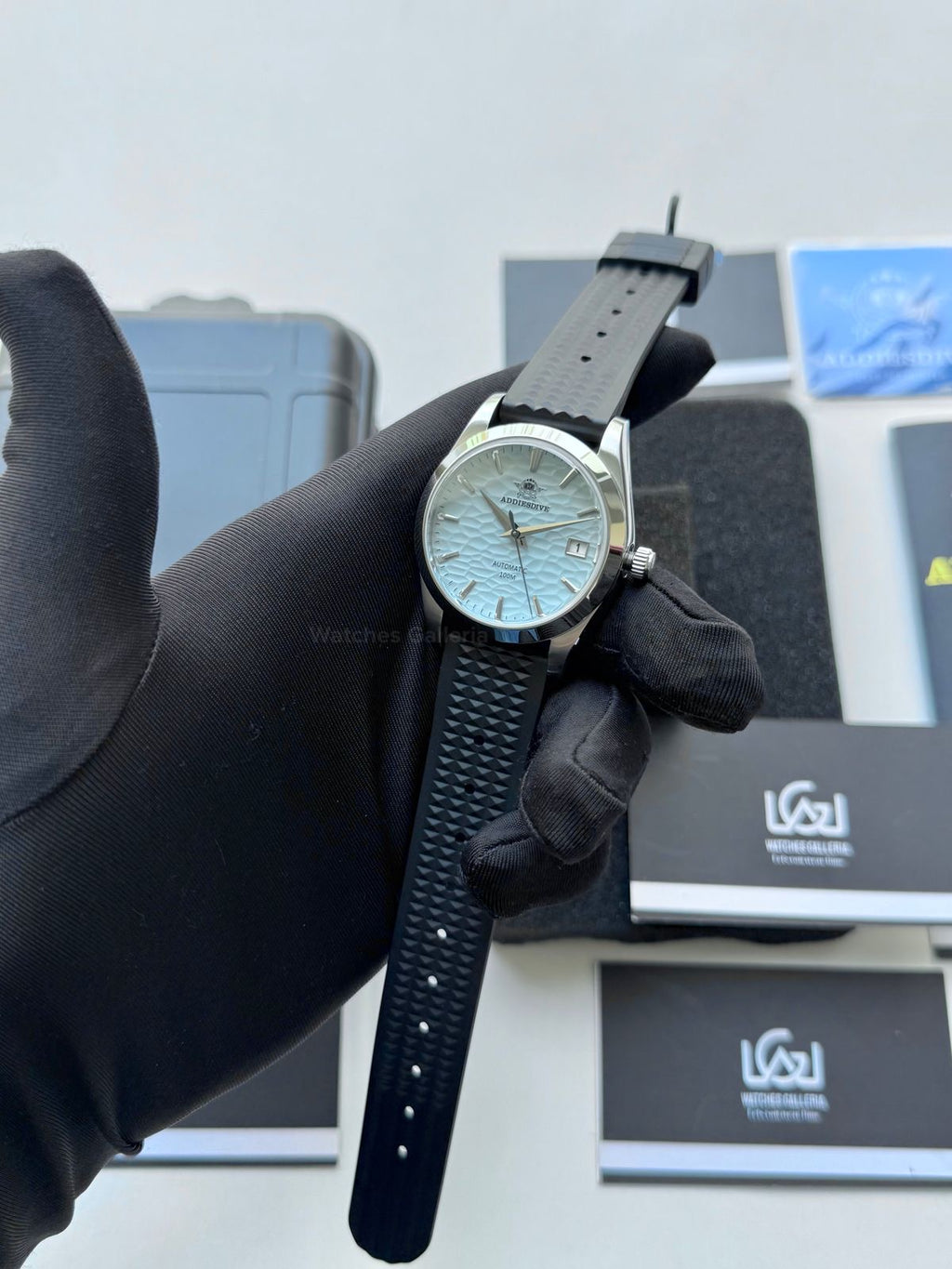 Addiesdive AD2118 Omiwatari Blue Silicon “Ice Blue” Addiesdive Watch in Pakistan