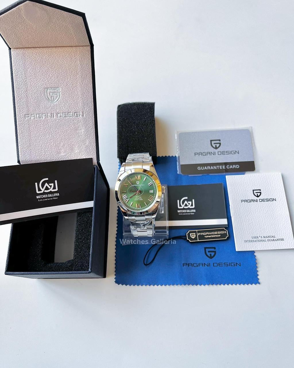 Pagani Design Oyster Date Roman Automatic (Green) PD1691