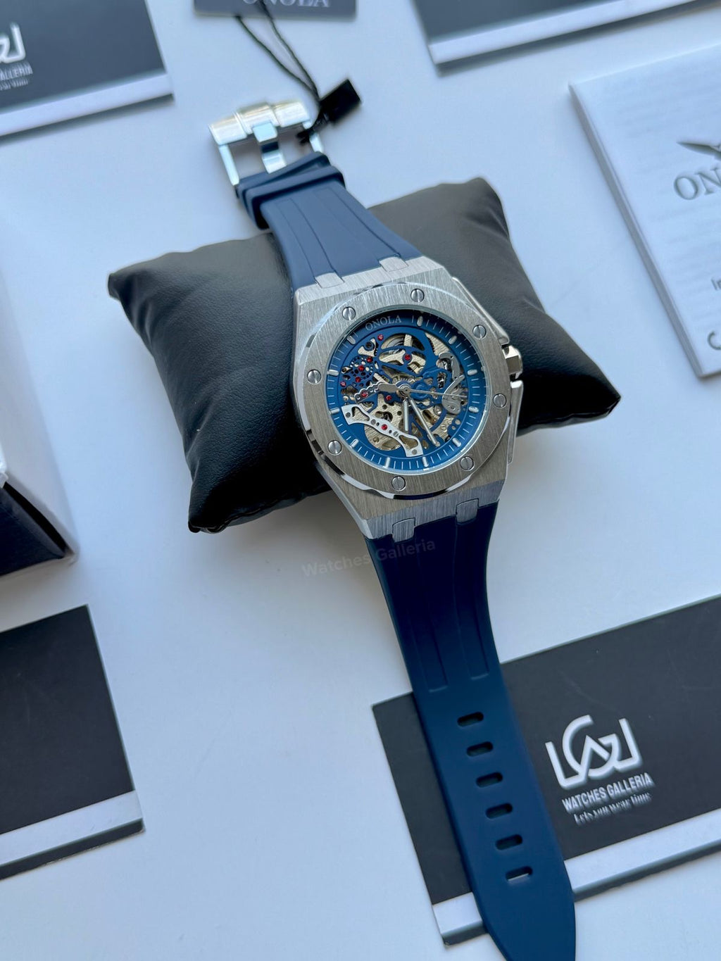 Onola 3834 Royal Oak Offshore Skeleton Blue 46mm Automatic – Premium Sports Watch