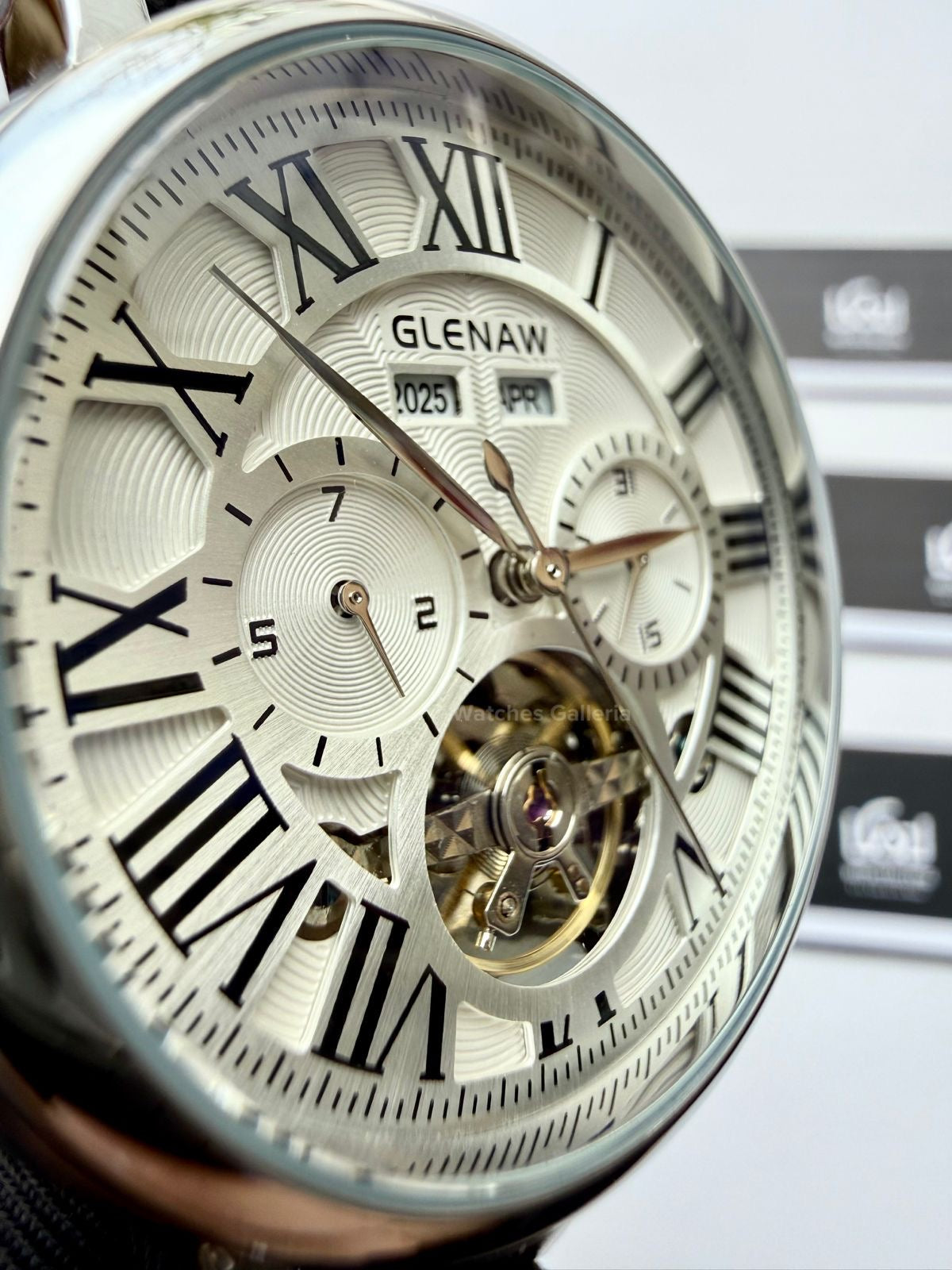 Glenaw GL8920 Calendar Flywheel Automatic Watch – Black Dial | Luxury Automatic Wristwatch for Men
