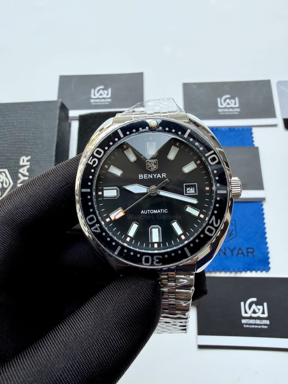 Benyar BY5211 Turtle Automatic Black Dial Luxury Men’s Watch in Pakistan – Stainless Steel Automatic Watch