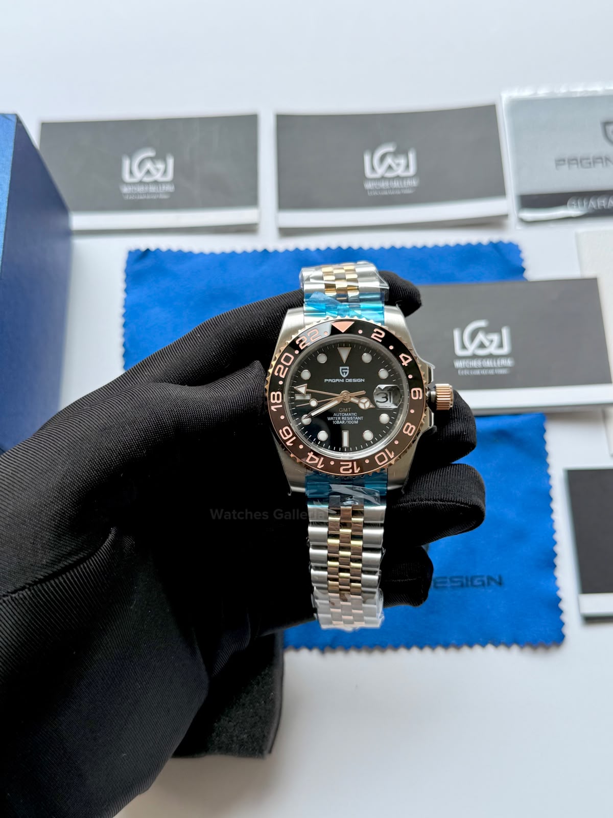 Pagani Design PD1662 GMT Master II Rootbeer Jubilee Limited Edition Automatic Watch | DG5833 GMT | Sapphire Crystal | 100M Waterproof | Pakistan