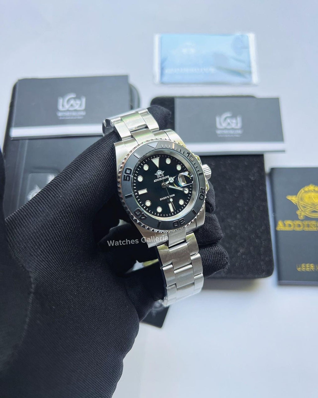 Addiesdive Yachtmaster Quartz (Black) MY-H3-C