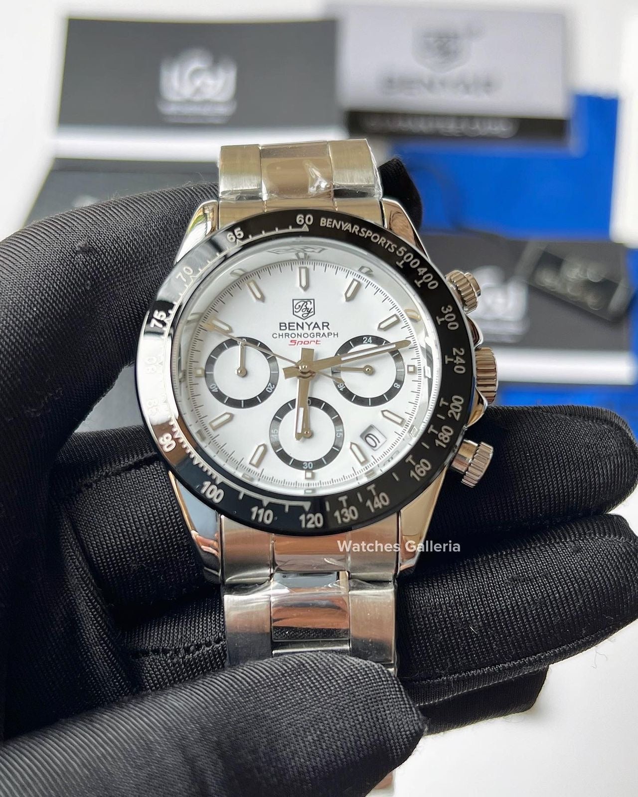 Benyar Daytona Chronograph Quartz (White) BY5169