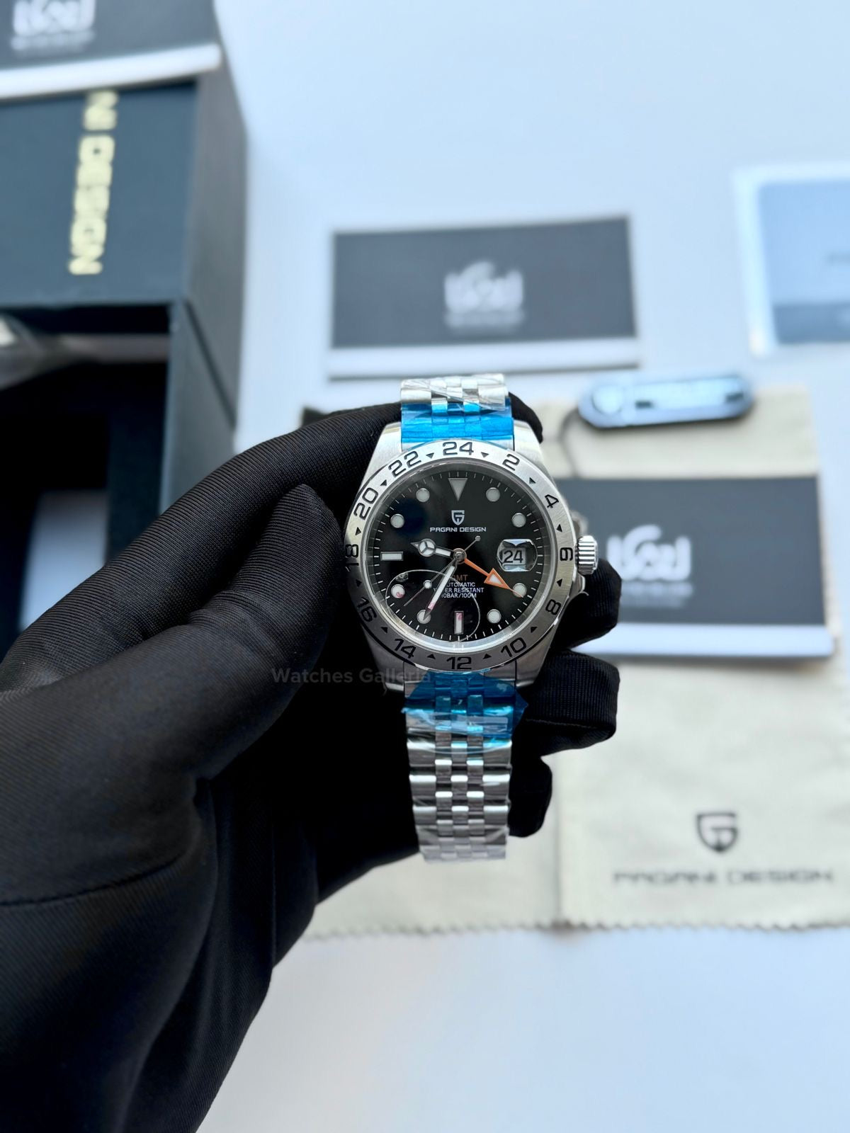 Pagani Design PD1682 Explorer II Black 42mm GMT Automatic