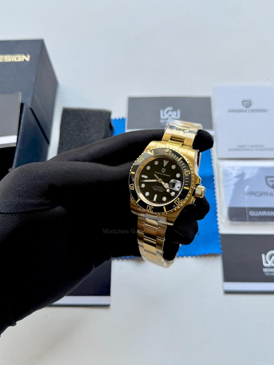 Pagani Design PD1661 Submariner (Gold Black) Pagani Design in Pakistan