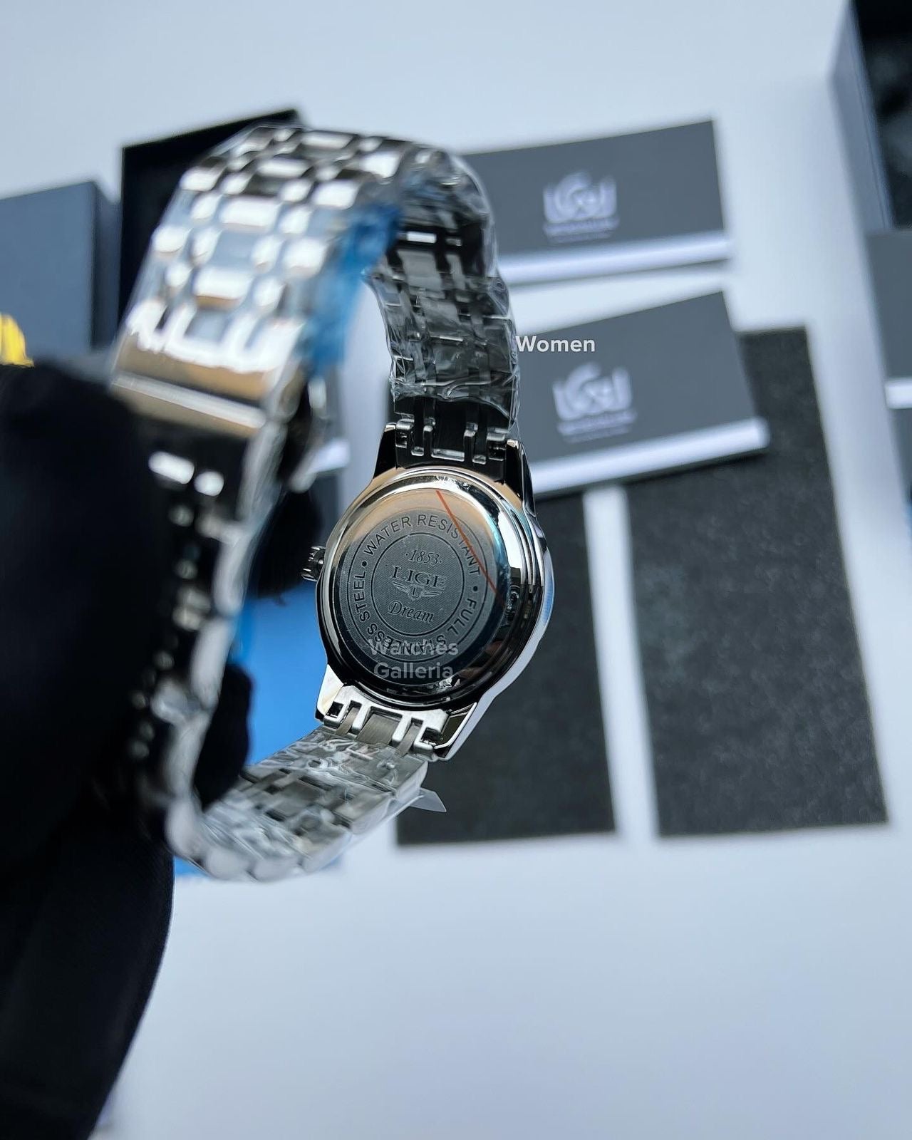 Lige Date Day Couple Watch (Black) Lige9846 Lige10007L