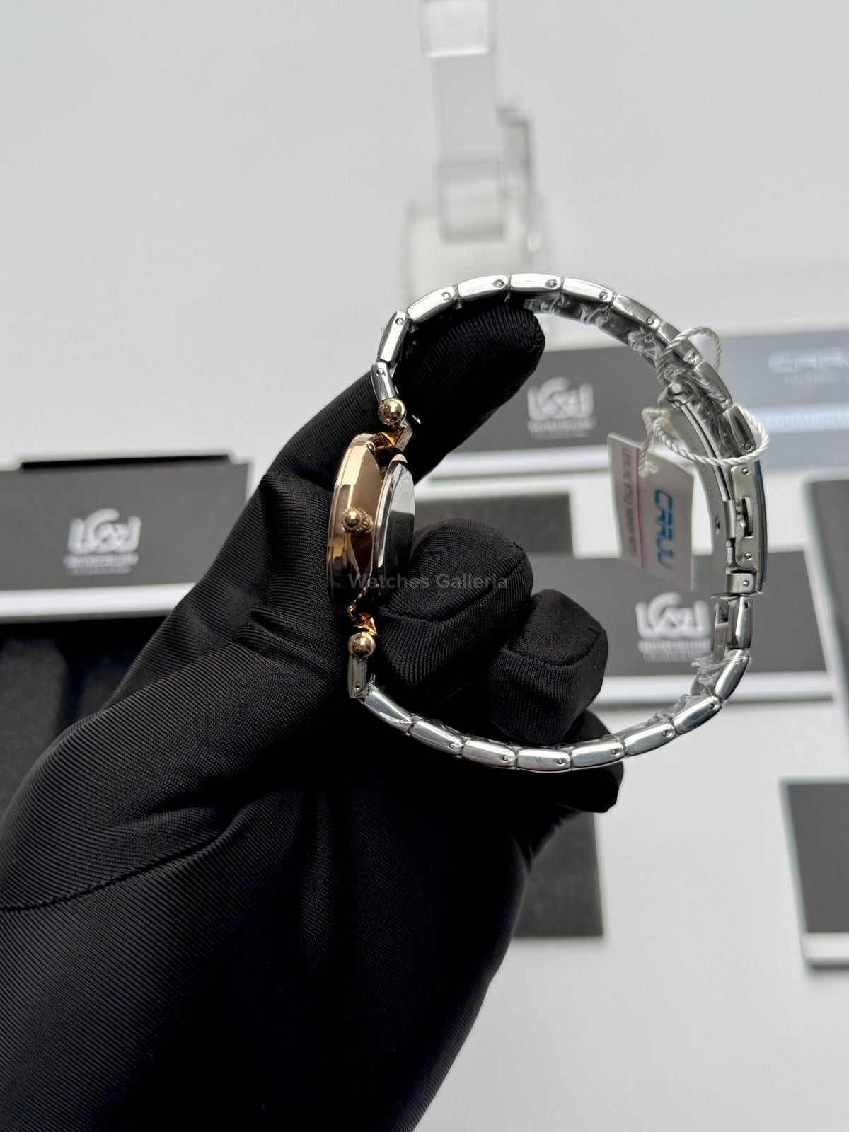 Crrju 2178 Ladies Watch Quartz (Rose Gold/Black) CRRJU Watch Pakistan