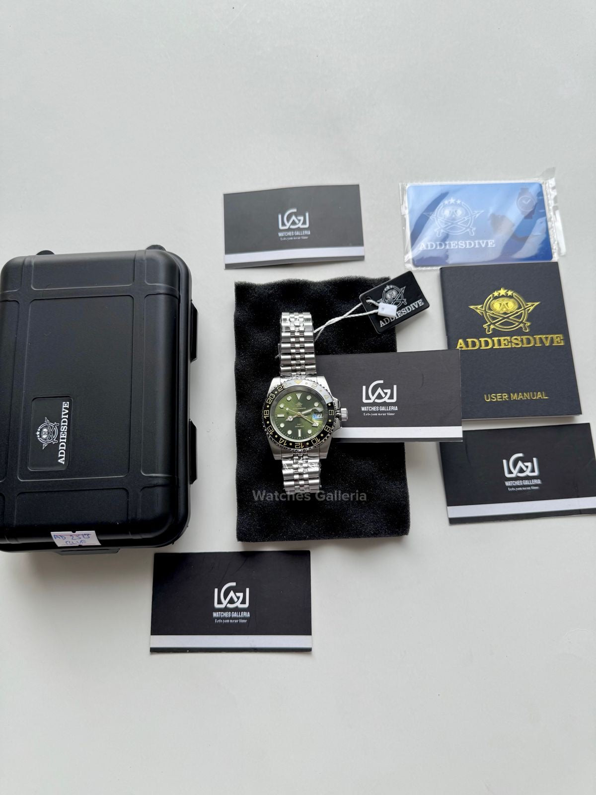 Addiesdive GMT Master Quartz (Green) AD2050 Watches Galleria © Copyrights All Right Reserved