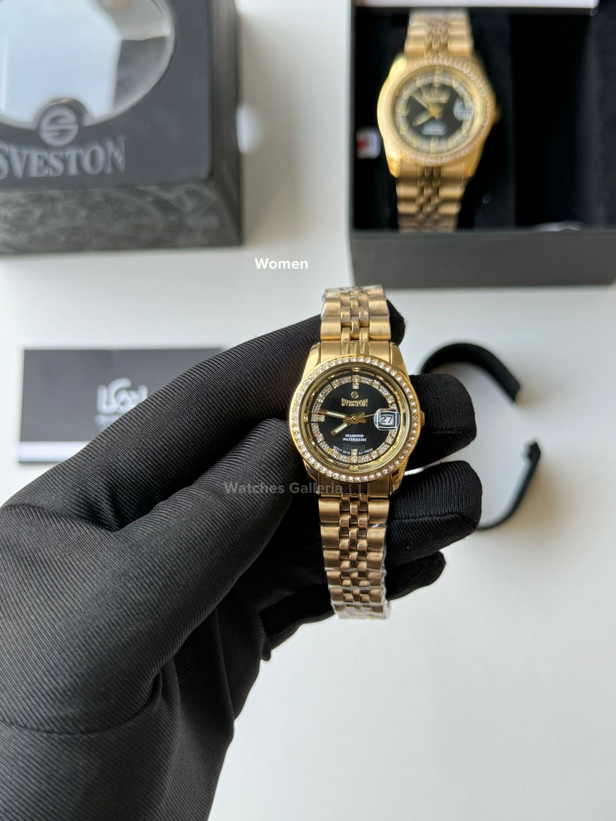Sveston Couple Watch Quartz Datejust (Stones) SV10030G Watches Galleria