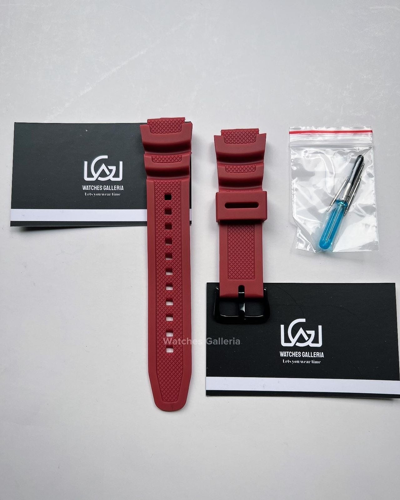 Silicon Straps (Red) For Casio W218H | F108 | AE1100 | AE1200 | SGW300 | MRW200