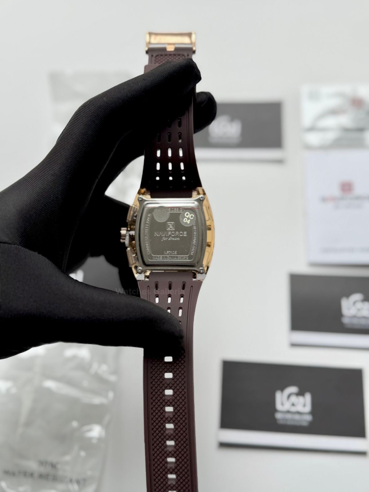 Naviforce NF7105 Tonneau Watch (Brown) Naviforce Watch in Pakistan