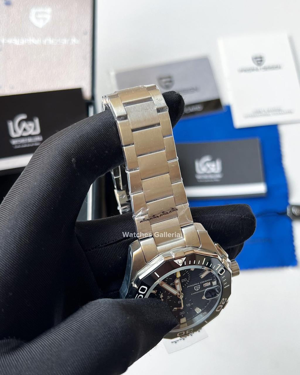 Pagani Design Aquaracer Chronograph Quartz (Black) PD1617 “DISCONTINUED”