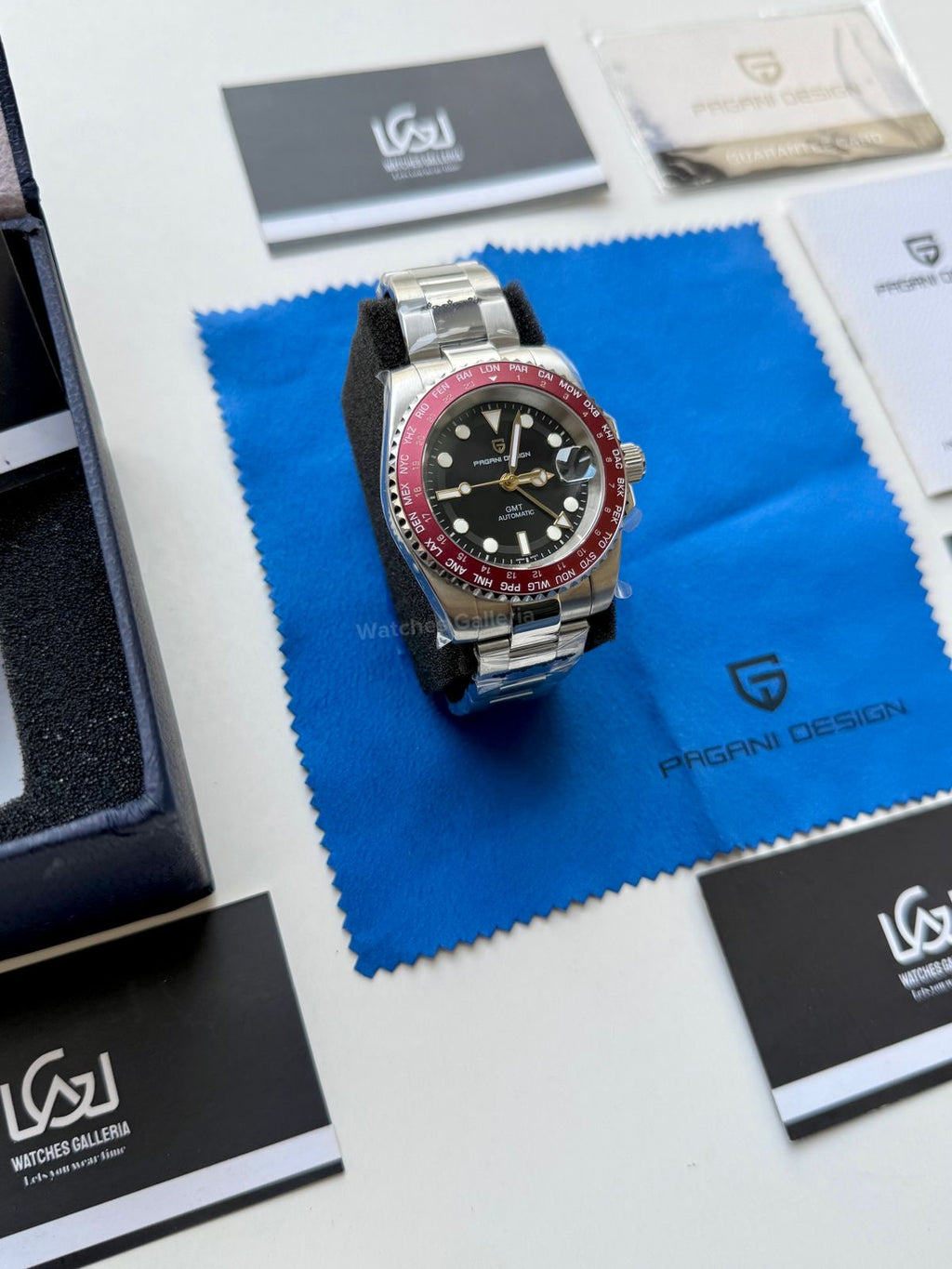 Pagani Design PD1758 World Time GMT Automatic (Red) | Pagani Design Pakistan | PD-1758