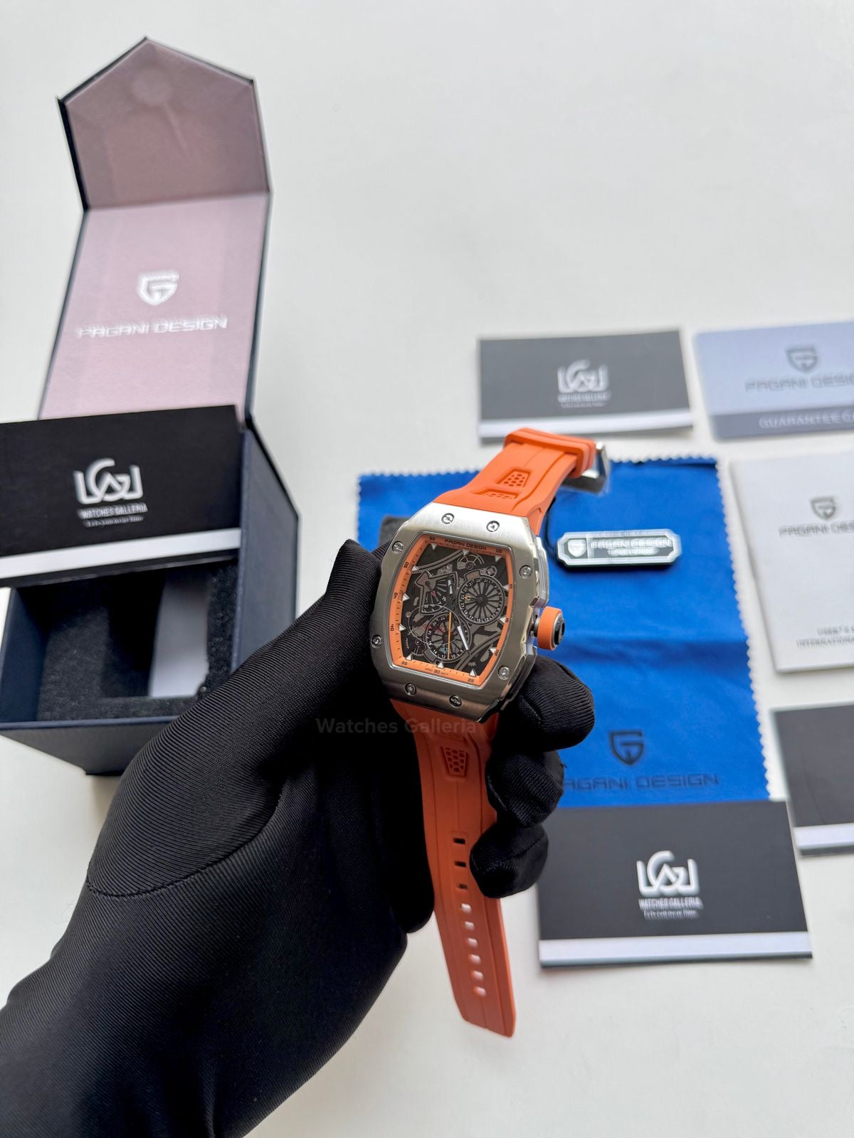 Pagani Design Tonneau Calendar Quartz PDys012 (Orange) Pagani Design in Pakistan