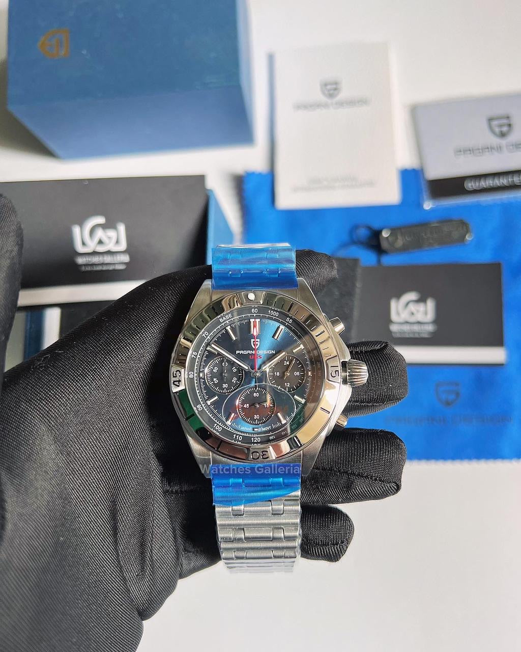 Pagani Design Chronomat W/ Rouleaux Bracelet (Blue) (Discontinued) PD1705